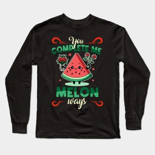 Watermelon Melon Summer Vacation Season Fruit Lover Long Sleeve T-Shirt